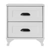 Noční stolek TUVALLE bílý ořech