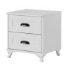 Noční stolek TUVALLE bílý ořech