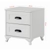 Noční stolek TUVALLE bílý ořech