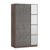 Šatní skříň HM1 hnědá šedá