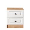 Noční stolek TUVALLE dub sapphire bílý