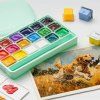 HIMI kvašové barvy Jelly Cup 18 barev+3 štětce Zelená edice 4