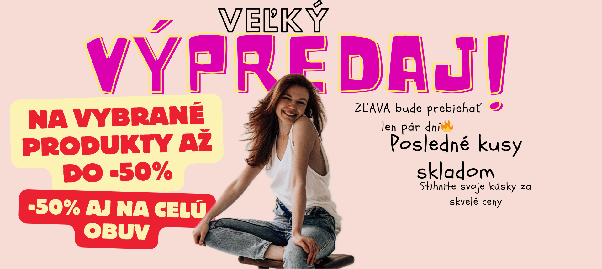 výpredaj na vybrané modely -50%