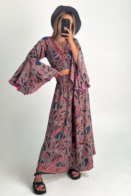 Vzorovaný flare komplet v boho štýle