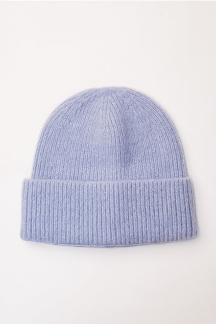 Beanie čiapka so strieborným vláknom modrá