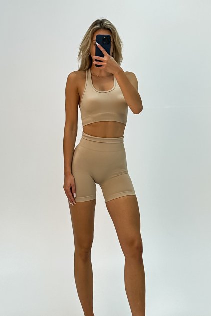Komplet push up biker šórtky a top