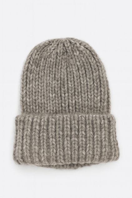 Úpletová čiapka sivá