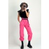 Baggy padákové nohavice cyklamenové
