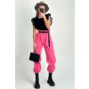 Baggy padákové nohavice cyklamenové