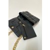 Preplietaná crossbody kabelka čierna