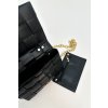 Preplietaná crossbody kabelka čierna