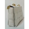 Preplietaná crossbody kabelka biela