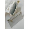 Preplietaná crossbody kabelka biela