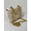 Preplietaná crossbody kabelka biela