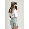 Longline džínsové šórtky