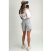 Longline džínsové šórtky