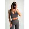 Športová podprsenka na ramienka sivá