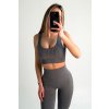 Športová podprsenka na ramienka sivá