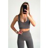 Športová podprsenka na ramienka sivá
