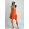 Oversize lesklé šaty oranžové
