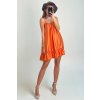 Oversize lesklé šaty oranžové