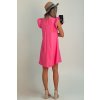 Šaty s volánikmi ružové
