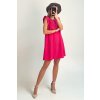 Šaty s volánikmi fuchsiové