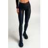 Zateplené koženkové legíny čierne