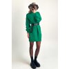 Svetrové šaty z mäkkého úpletu zelené