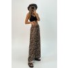 Flare padavé nohavice s leopardím vzorom