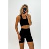 Komplet push up biker šórtky a top čierny