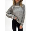 Basic sveter s 2D efektom sivý