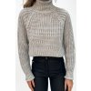 Sveter s rolákom sivý