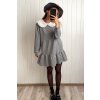 Pohodlné šaty s golierikom sivé