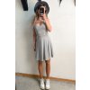 Basic šaty v A-strihu sivé