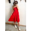 Červené midi šaty