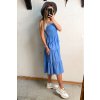Modré midi šaty