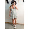 Áčkové šaty na ramienka z krepovej bavlny zelené