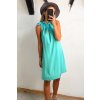 Šaty v rovnom strihu s viazaním mentolkové