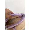 Preplietaná crossbody kabelka fialová