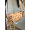 Preplietaná crossbody kabelka béžová