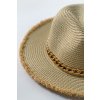Slamený klobúk s roztrapkaním