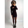 Puzdrové šaty s výrezom čierne