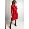 Lurexové šaty červené
