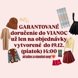Stihnite vianočné darčeky a outfity za najnižšie ceny ❤️‍🔥 v zľavách sú kúsky ktoré sú posledné na sklade (a že ich je!🫢)...