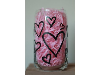 Sklenička - Srdíčka