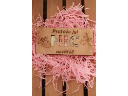 Dřevěná obálka - Protože jsi nic nechtěl