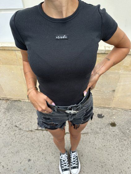 basic tričko - black
