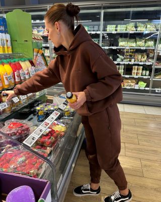 grocery shopping & comfy sweatsuit 🥥🤎 • CHOCOLATE