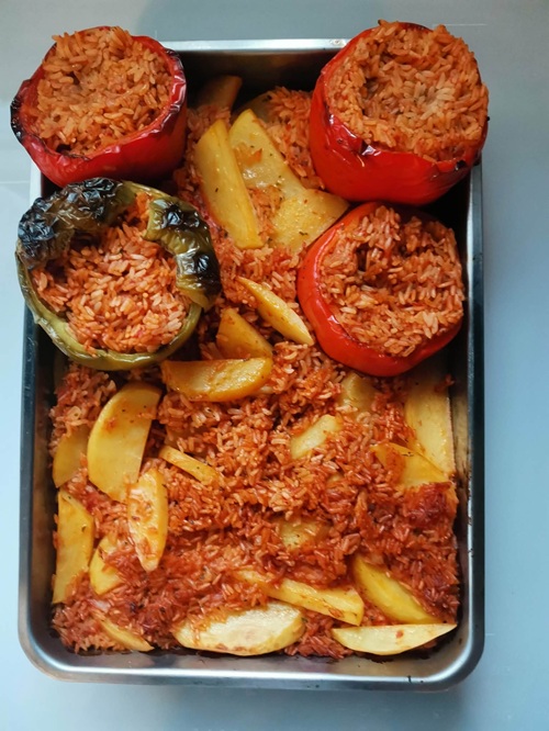 Řecké Gemista - plněné papriky (náš domácí recept)